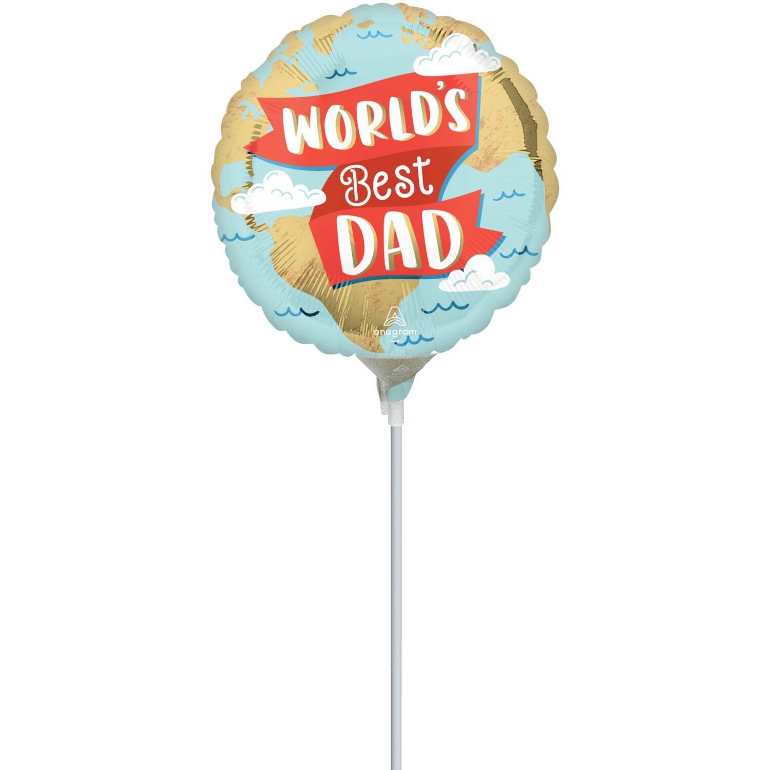 Foil Balloon – Mini – "WORLD'S Best DAD" – 23 cm